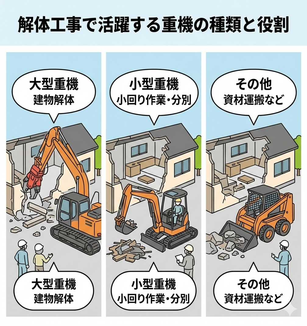 【八尾市での解体工事】重機選びで費用が変わる？知っておきたい種類とコストを抑えるポイント