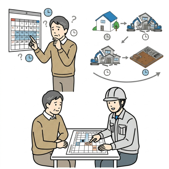 木造住宅の解体には何日かかる？工期の目安とスムーズに進めるためのポイント